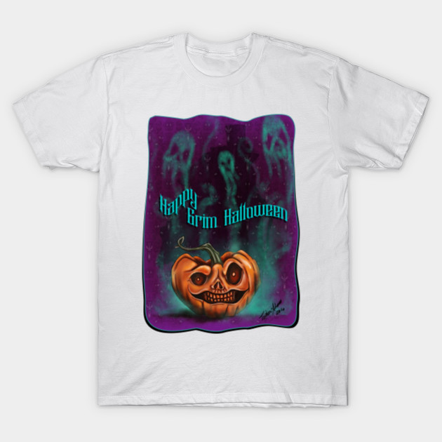 Happy Grim Halloween by Topher Adam 2016 T-Shirt-TOZ